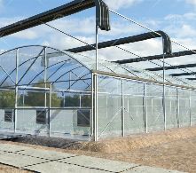 Glass greenhouse construction