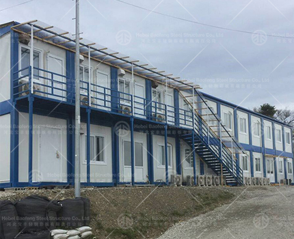 2-storey container dormitory in Japan